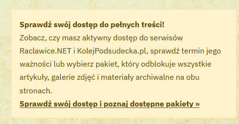 Zrzut ekranu: odnośnik do informacji o dostępie