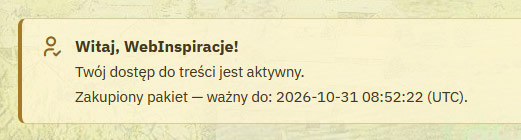 Zrzut ekranu: potwierdzenie zakończenia płatności
